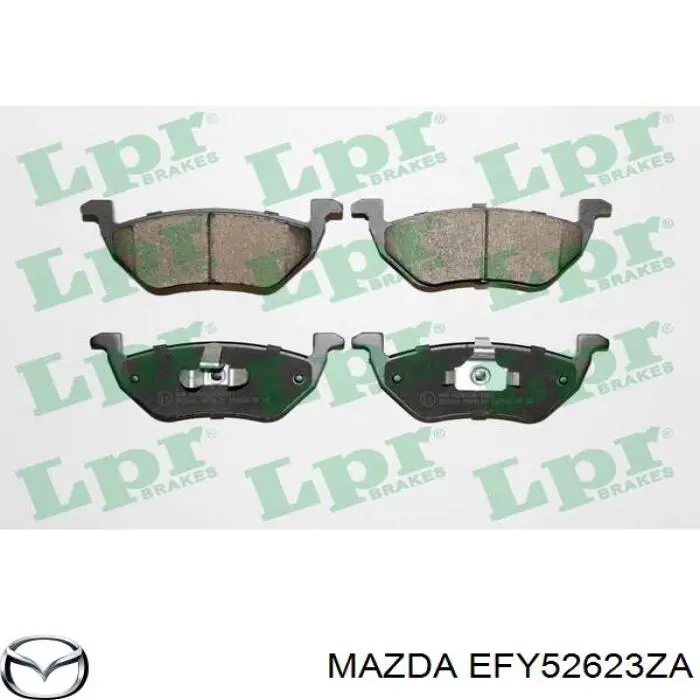 Задні гальмівні колодки Mazda EFY52623ZA ціна, від 22.38 USD