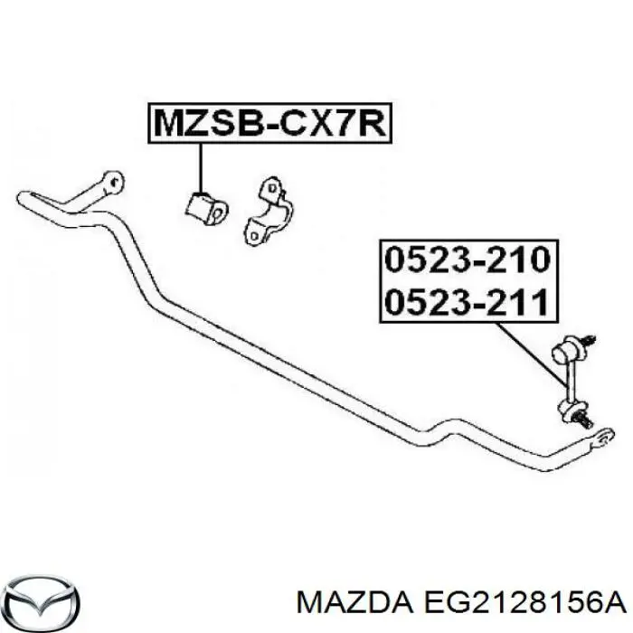 Прокладка стабільзатора заднього Polycraft MZ0120