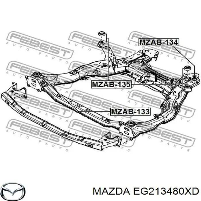 EG213480XD Mazda Передня балка