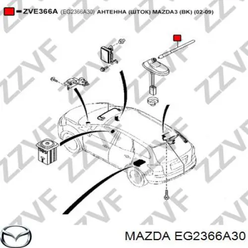 EG2366A30 Mazda антена