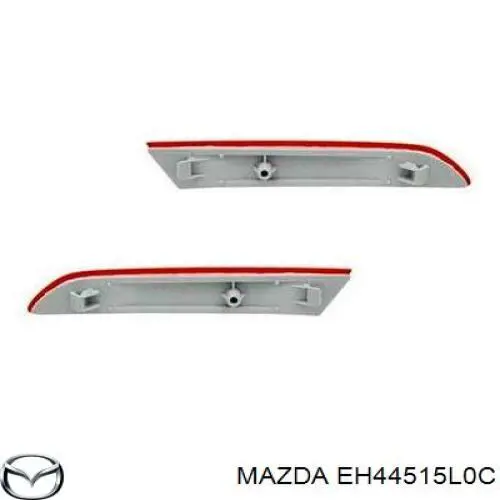 Катафот (відбивач) заднього бампера, правий на Mazda CX-7 (ER)