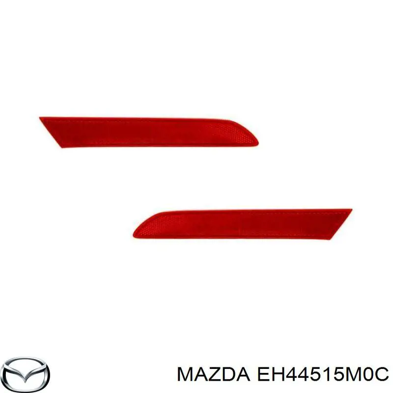 EH44515M0C Mazda катафот (відбивач заднього бампера, лівий)