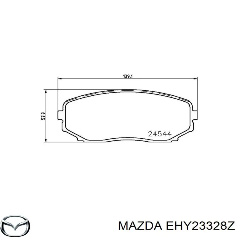 Гальмівні колодки Mazda EHY23328Z ціна, від 26.70 USD
