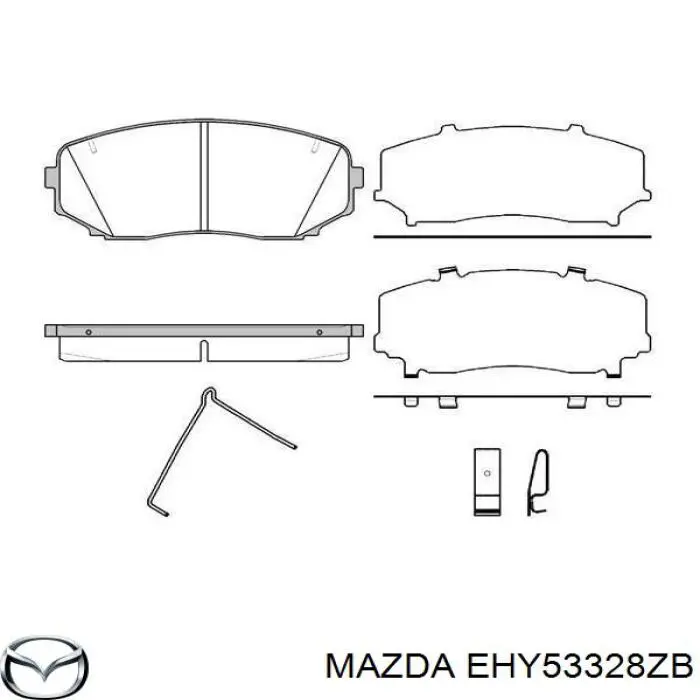 Гальмівні колодки Mazda EHY53328ZB ціна, від 28.13 USD