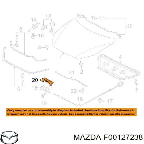 Сальник півосі переднього моста Mazda F00127238 ціна, від 2.59 USD