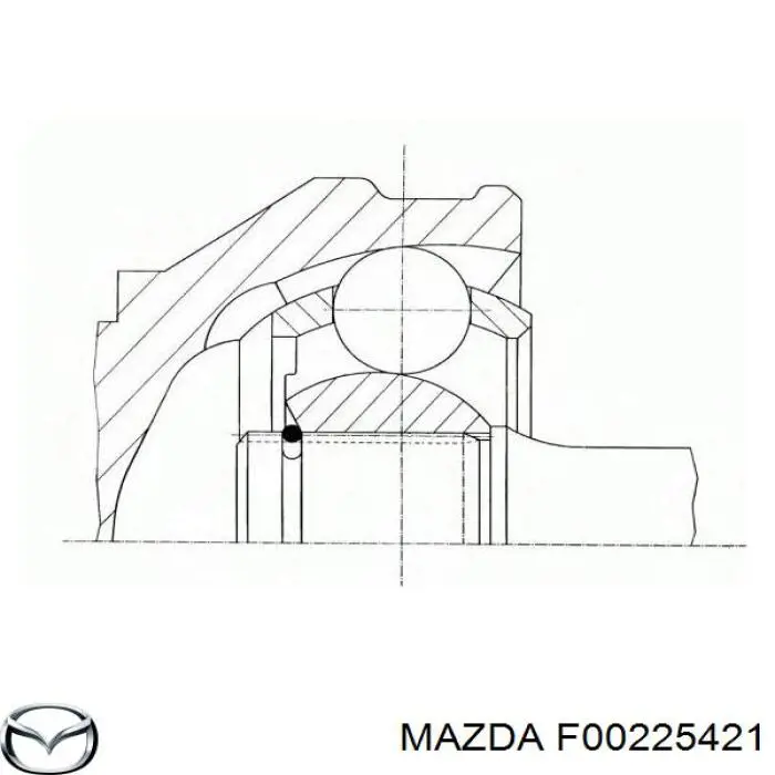 F00225421 Mazda шрус зовнішній передній