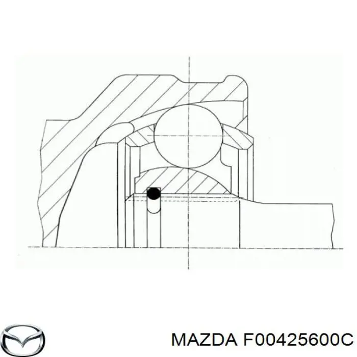 F00425600C Mazda піввісь (привід передня, ліва)
