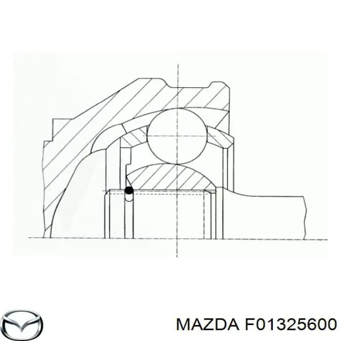 F02325400 Mazda Привід передній правий