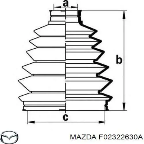 Пильник ШРКШ зовнішній GKN-Spidan 0026278