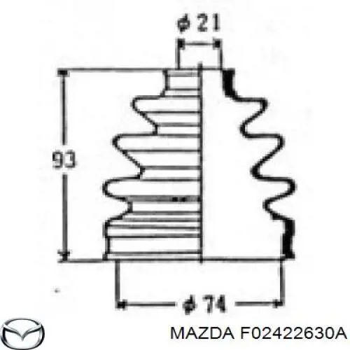 Пильник ШРКШа внутрішній, правий 7701202350 Renault (RVI)