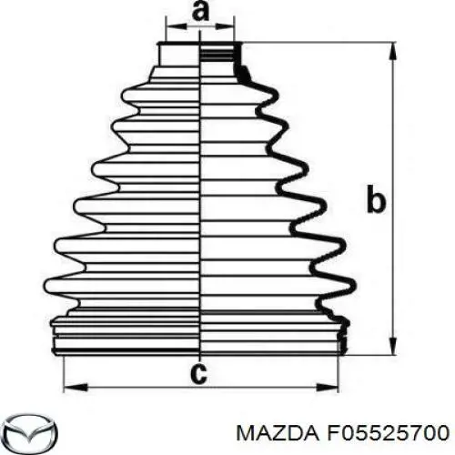 Вал приводу піввісь, проміжний Mazda F05525700 ціна, від 156.03 USD