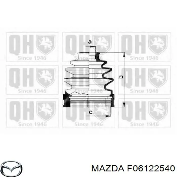 Купити F06122540 Mazda Пильник шарніра кутових швидкостей внутрішній передній