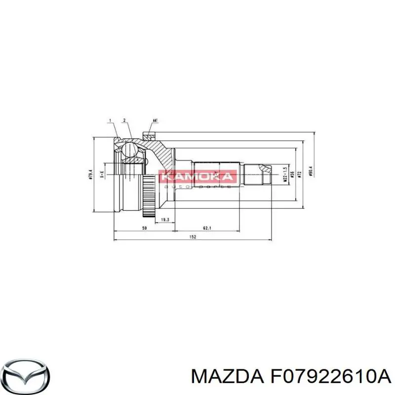 Граната колісна Mazda F07922610A ціна, від 27.31 USD