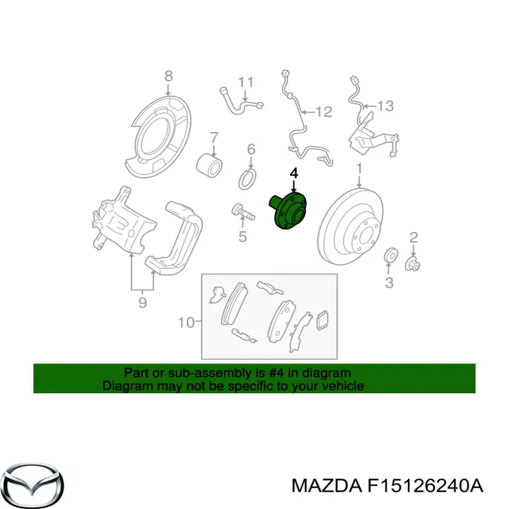  Mazda F15126240A ціна, від 126.69 USD