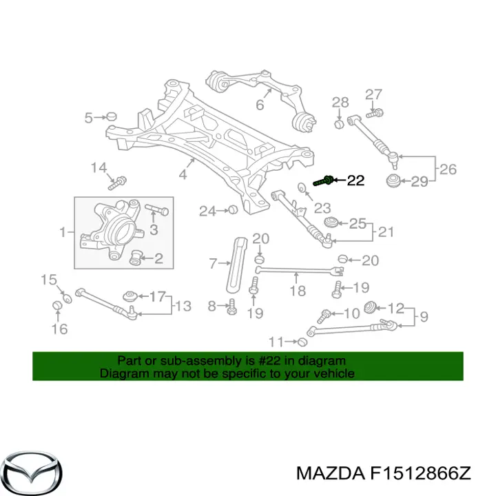  Mazda F1512866Z ціна, від 17.42 USD