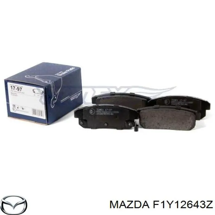 Задні гальмівні колодки Mazda F1Y12643Z ціна, від 21.62 USD