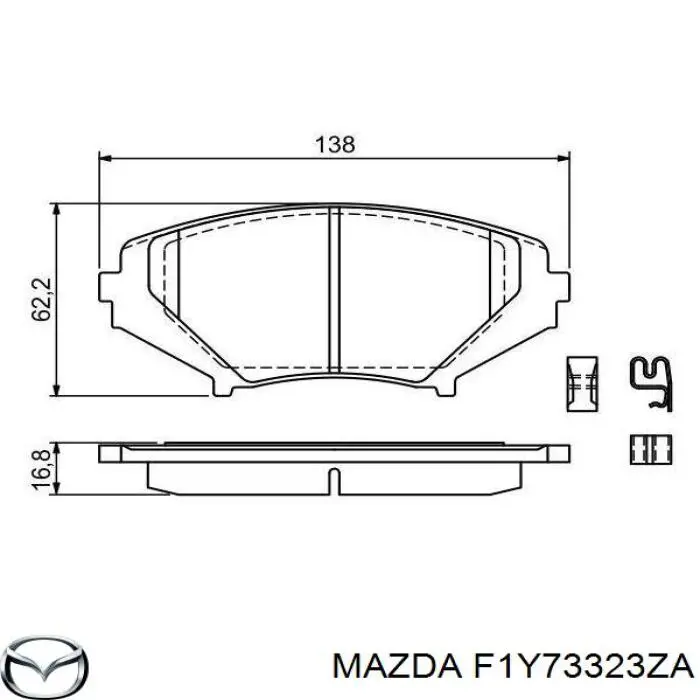 Купити F1Y73323ZA Mazda Колодки гальмівні передні, дискові
