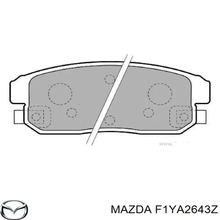 F1YA2643Z Mazda колодки гальмові задні, дискові