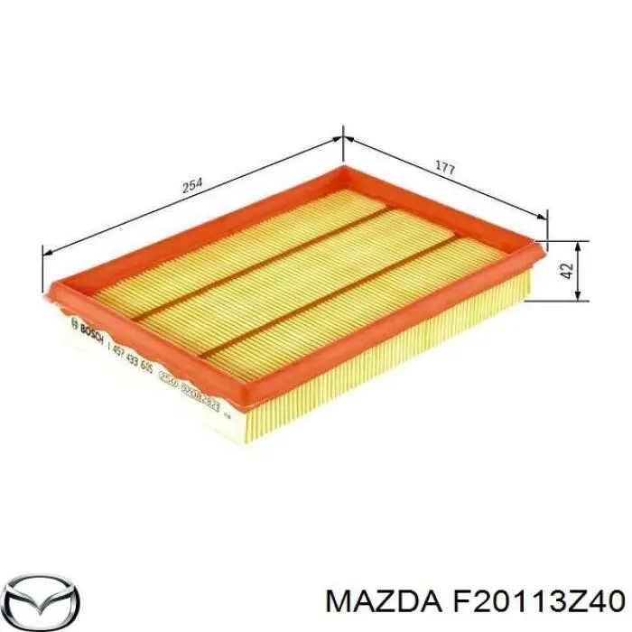 F20113Z40 Mazda фільтр повітряний