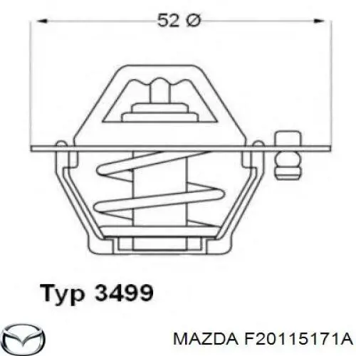 Автомобільний термостат Mazda F20115171A ціна, від 10.39 USD