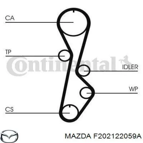 Зубчастий ремінь Mazda F202122059A ціна, від 15.76 USD