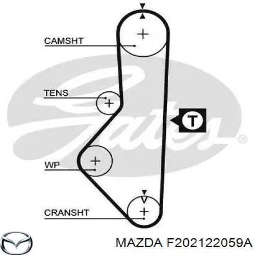 Купити F202122059A Mazda Ремінь газорозподільного механізму