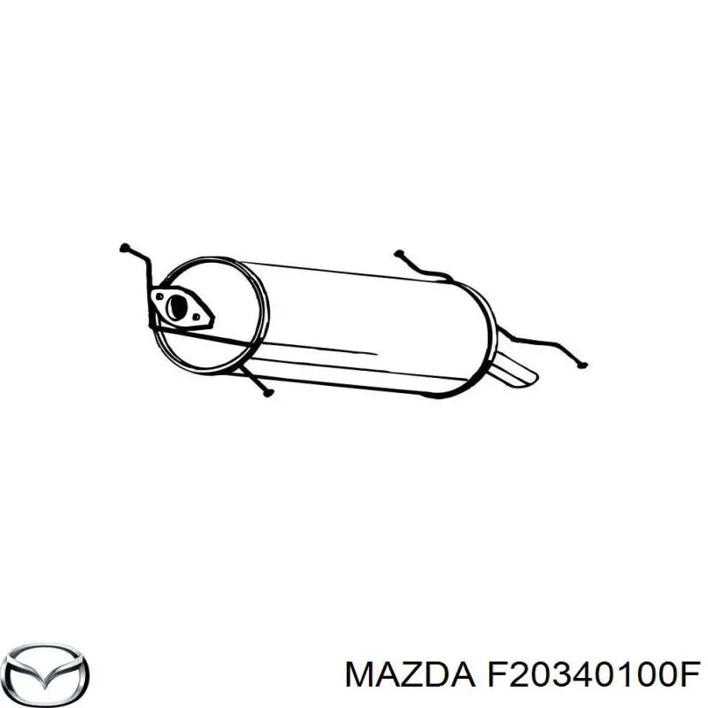 F20240100F9S Mazda глушник, задня частина