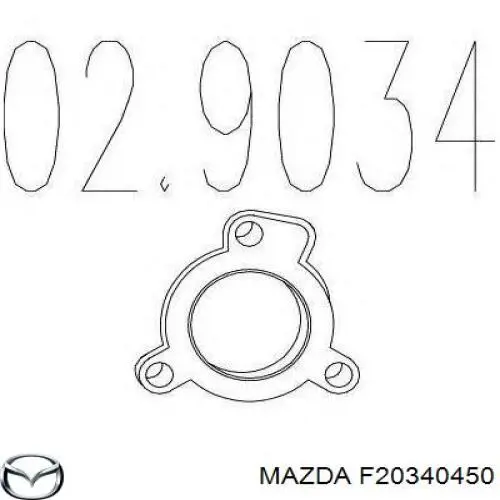 Прокладка прийомної труби глушника Mazda F20340450 ціна, від 1.77 USD