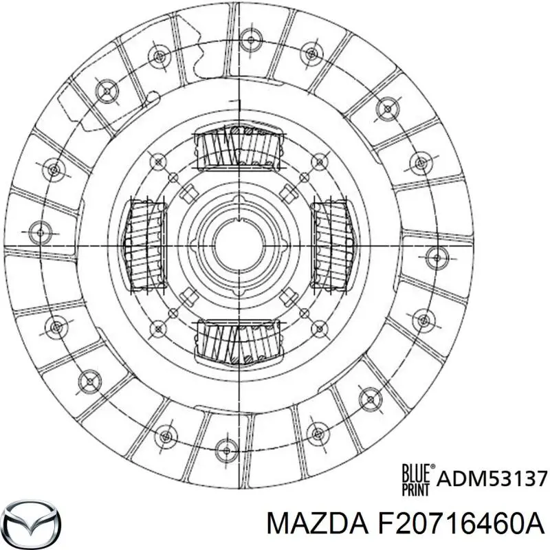Зчеплення Mazda F20716460A ціна, від 37.40 USD