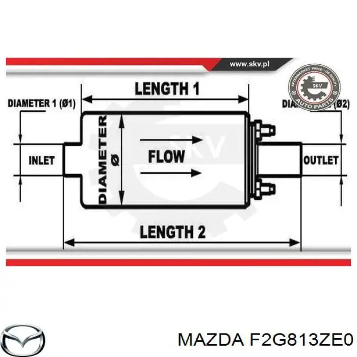 Купити F2G813ZE0 Mazda Насос паливний електричний