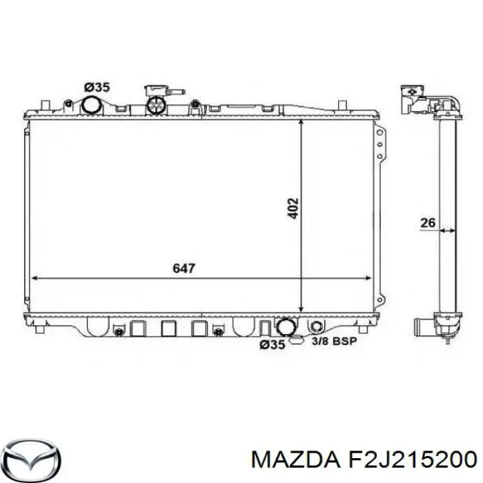 Радіатор основний Mazda F25215200 ціна, від 71.18 USD