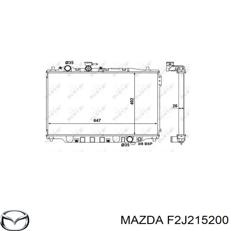 Радіатор F25215200 Mazda