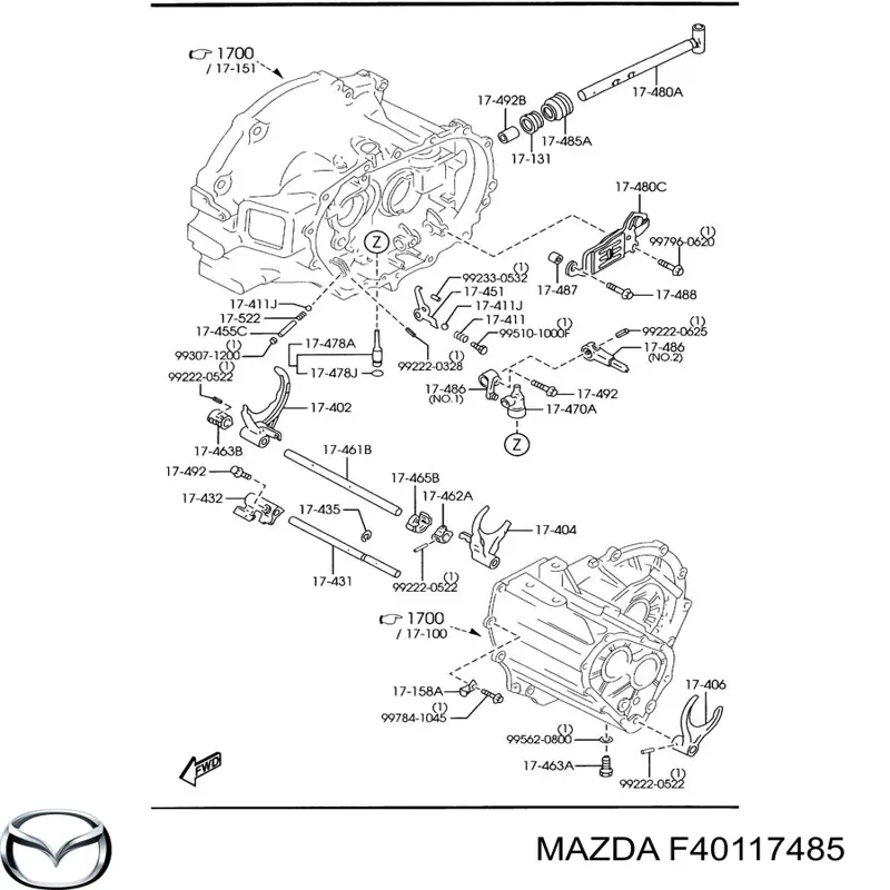 Пильник куліси перемикання передач Mazda 626 5 (GF) (Мазда 626)