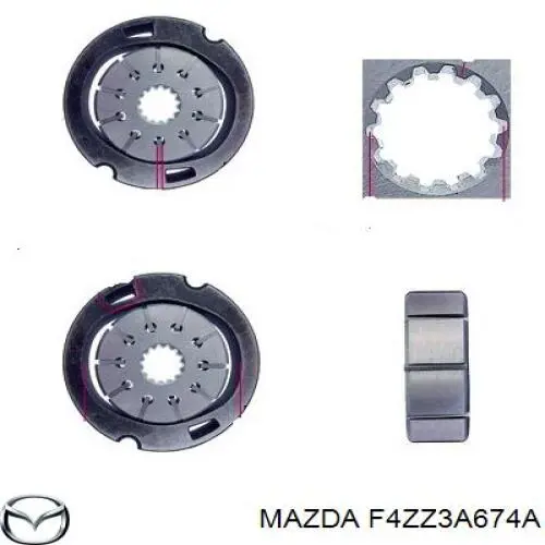 Насос гідропідсилювача керма (ГПК) F4ZZ3A674A Mazda