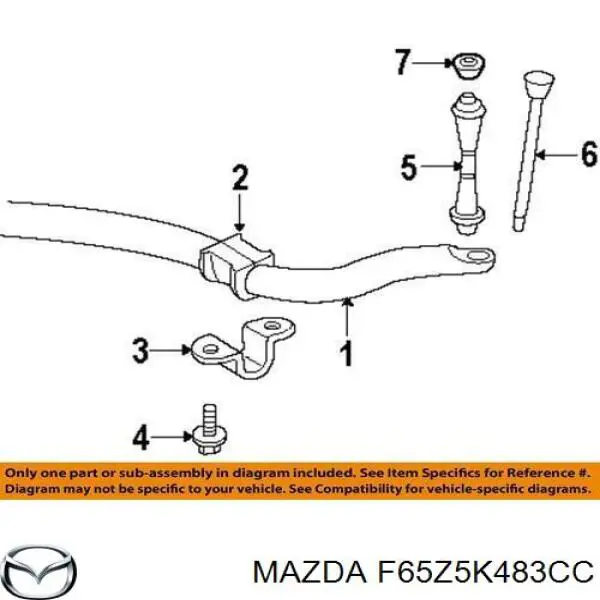 Стійка стабілізатора переднього F65Z5K483CC Mazda