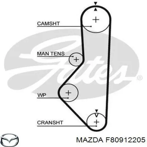 F80912205 Mazda Ремінь двигуна