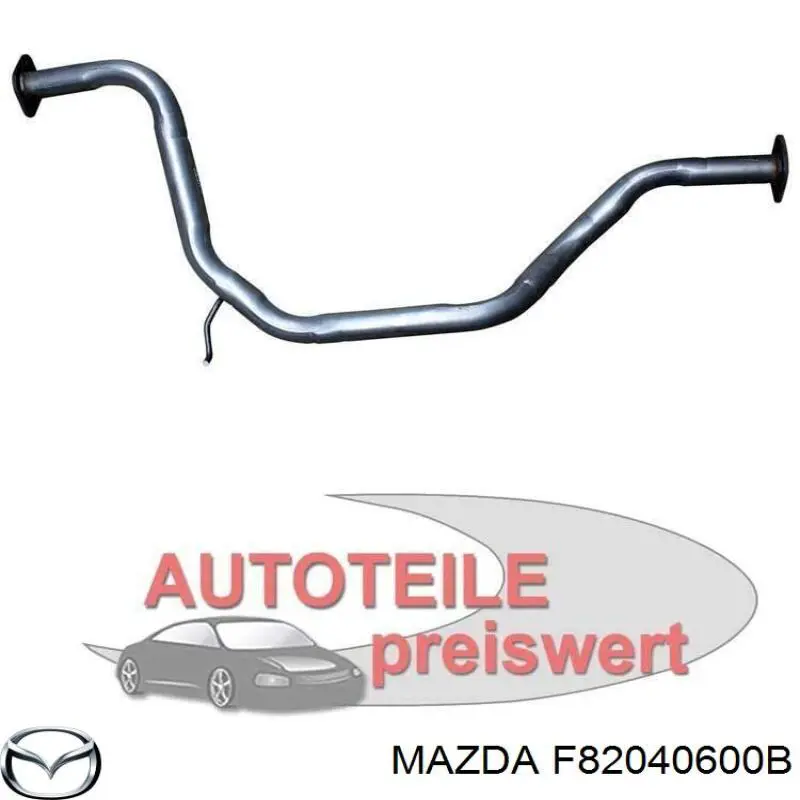 Труба вихлопна, від каталізатора до глушника Mazda 626 3 (GD) (Мазда 626)