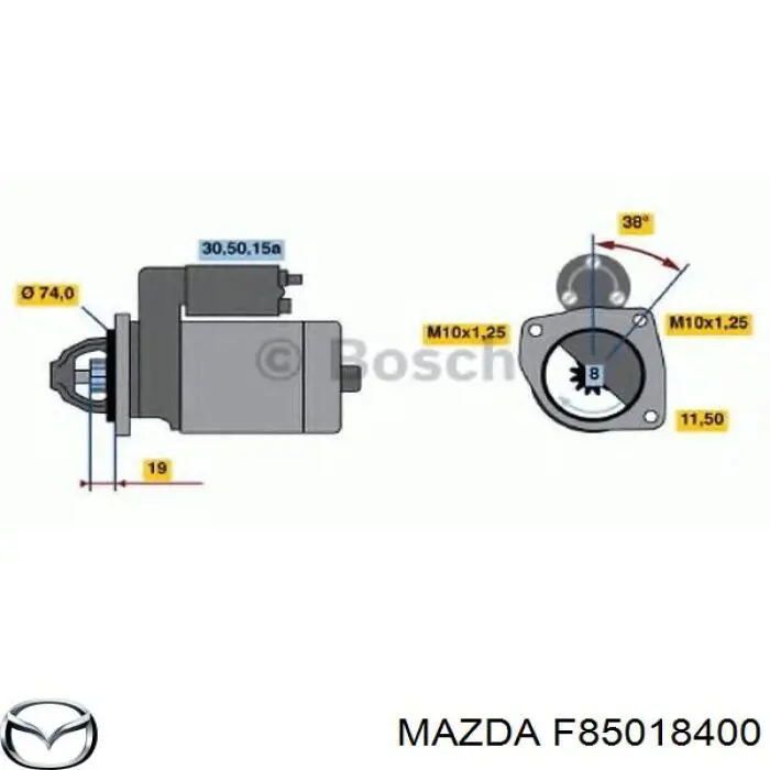 Стартер Mazda F85018400 ціна, від 80.07 USD