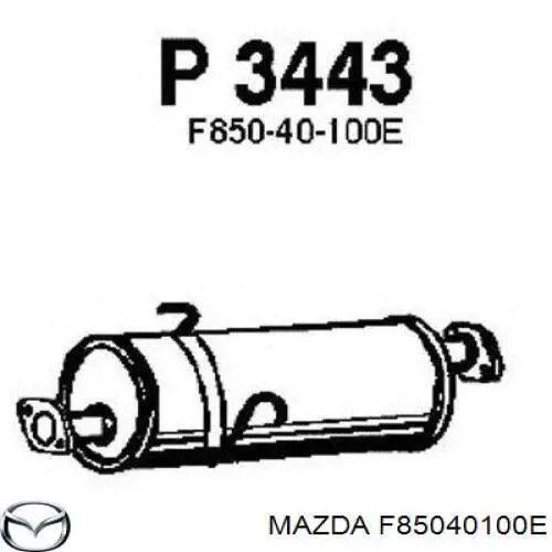 Вихлопна труба Mazda F85040100E ціна, від 121.25 USD