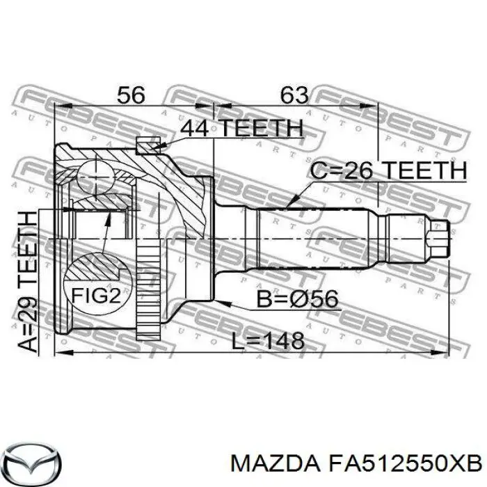 Купити Піввісь права Mazda Premacy  CP