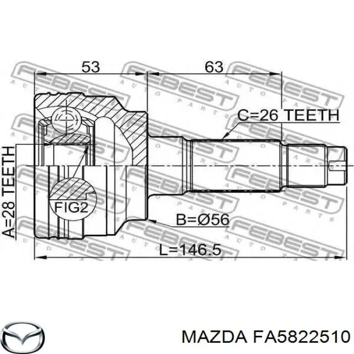 Купити FA5822510 Mazda Шарнір приводу зовнішній