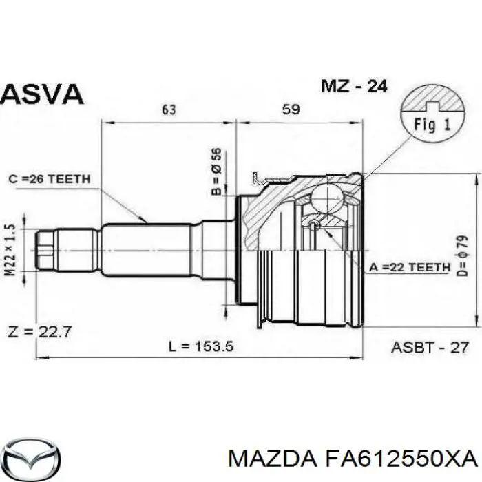  FA612550XA Mazda