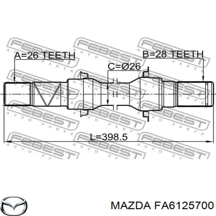 FA6125700 Mazda Промвал