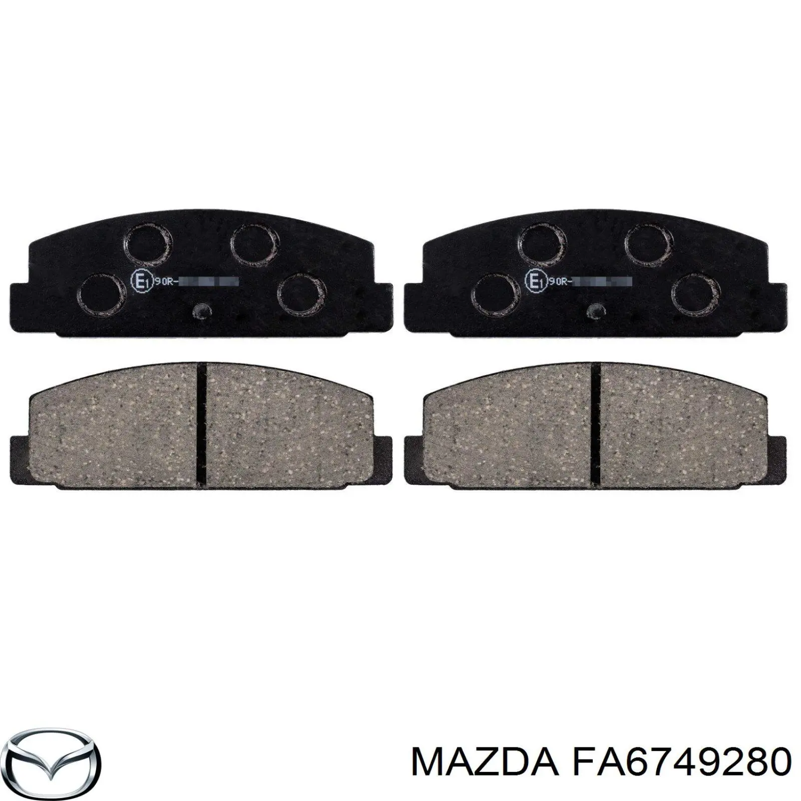 Колодки гальмові задні, дискові FA6749280 Mazda