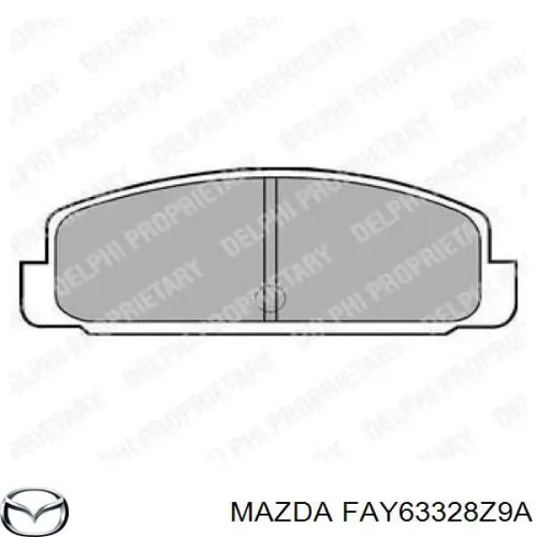 FAY63328Z9A Mazda колодки гальмові задні, дискові