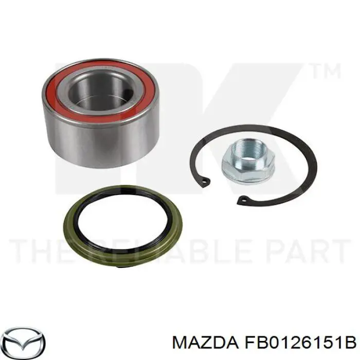 Комплект підшипник маточини передньої Mazda FB0126151B ціна, від 19.28 USD