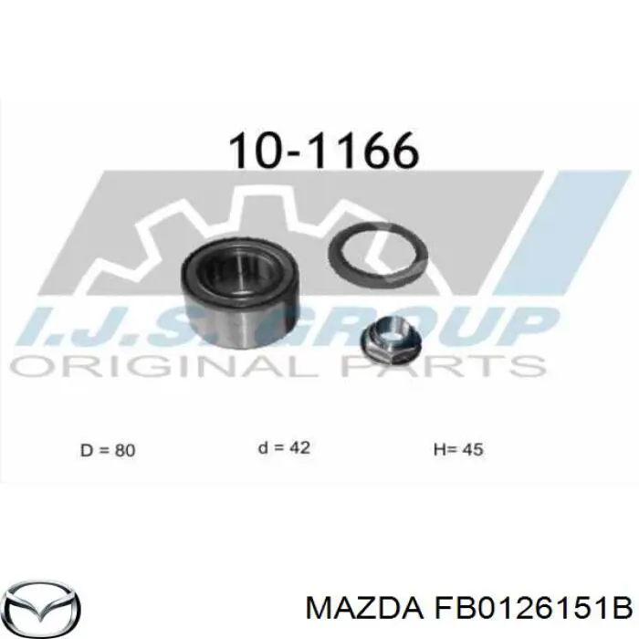 Купити FB0126151B Mazda Підшипник ступиці передньої