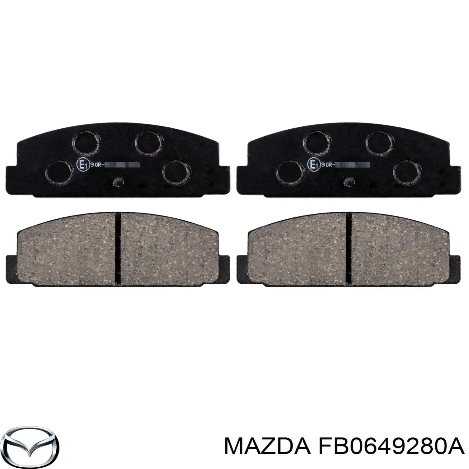 FB0649280A Mazda колодки гальмові задні, дискові