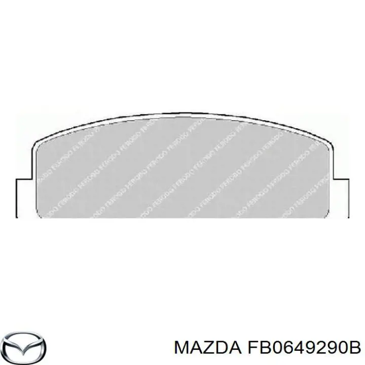 Задні гальмівні колодки Mazda FB0649290B ціна, від 15.20 USD