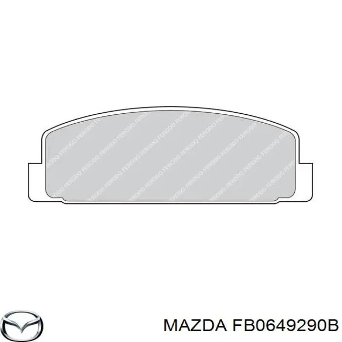 Купити FB0649290B Mazda Задні колодки